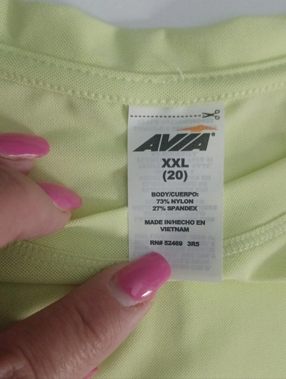 Avia Athletic Mesh Top Sz XXL 20